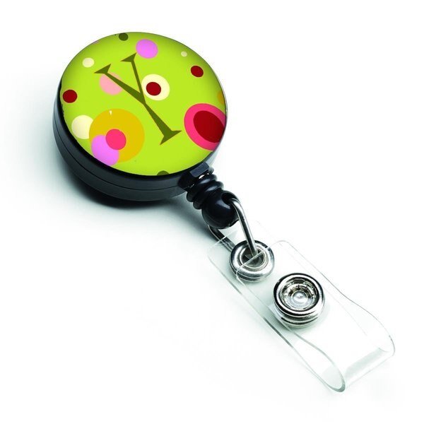 Letter Y Monogram Lime Green Retractable Badge Reel, Carolines Treasures, Mfr#: CJ1010-YBR